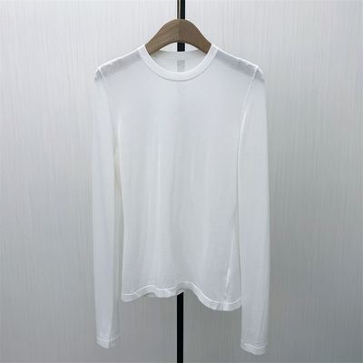 fei●2026春季新品 长袖针织衫女气质轻薄修身显瘦打底上衣5270