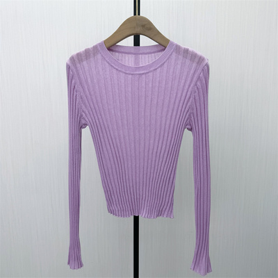 fei●2026春季新品 针织打底衫女弹力修身显瘦长袖毛衫上衣5214