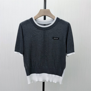 针织衫 良月 短袖 新品 女宽松轻薄简约打底T恤上衣1528 2026春季