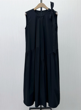 迪●2026夏季新品 法式无袖连衣裙女宽松显瘦松弛感慵懒长裙1870