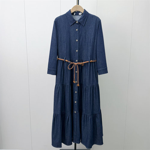 fei●2026秋季新品 牛仔连衣裙女简约休闲日常百搭显瘦长裙7209