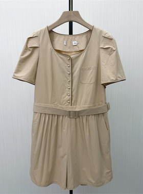 fei●2026春季季新品 休闲连体裤女小个子宽松连衣裤阔腿短裤2305