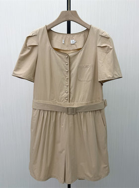 fei●2026春季季新品 休闲连体裤女小个子宽松连衣裤阔腿短裤2305