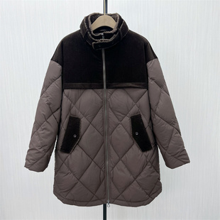 S●2025冬季新品 羽绒服女中长款时尚立领加厚保暖白鸭绒外套769