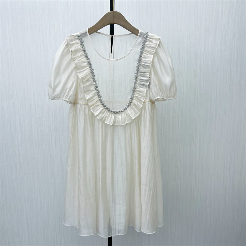 乂●2025夏季新品 法式连衣裙女气质通勤显瘦小清新a字裙子5213