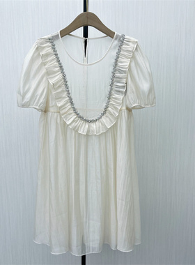 乂●2025夏季新品 法式连衣裙女气质通勤显瘦小清新a字裙子5213