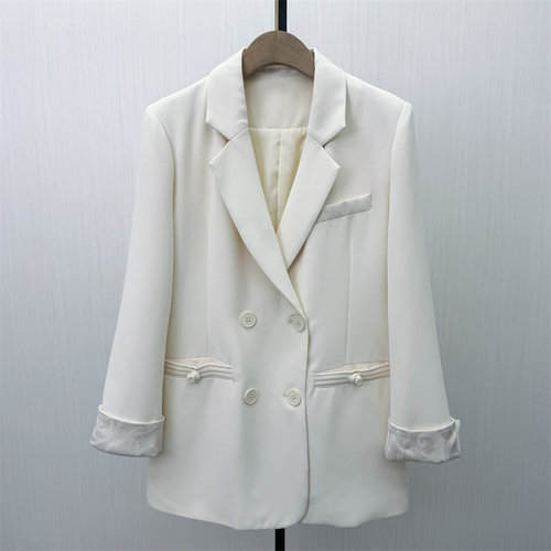 彩●2026春季新品 西装外套女时尚休闲经典宽松通勤百搭西服323