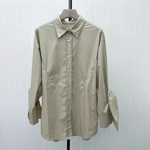 2025秋季 女休闲小众宽松中长款 新品 衬衫 上衣186 慵懒风长袖