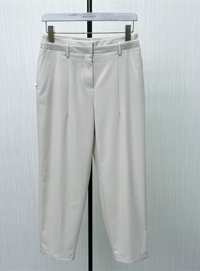 q熠●2026春季新品 西装长裤女高腰显瘦宽松休闲小脚烟管裤5108
