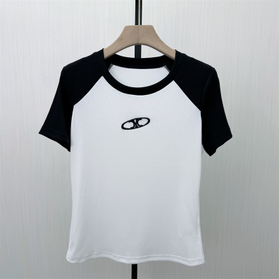 香●2026夏季新品 插肩袖打底衫女修身显瘦内搭印花T恤上衣3333