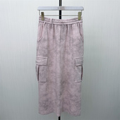 百搭卫裙6021 休闲半身裙女松紧腰显瘦直筒长款 2026春季 新品