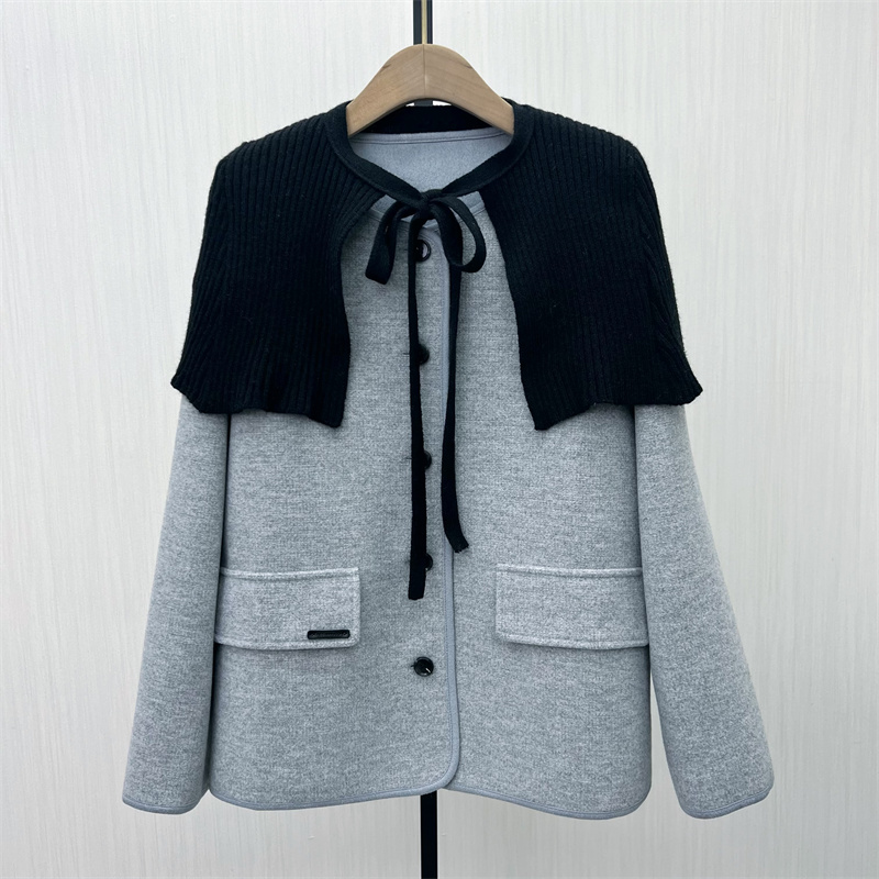 良月●2025冬季新 短款呢大衣女气质通勤小个子百搭毛呢外套2684