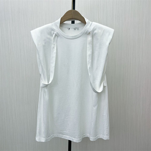 艾●2025夏季新品 无袖T恤女休闲宽松百搭显瘦简约打底上衣578