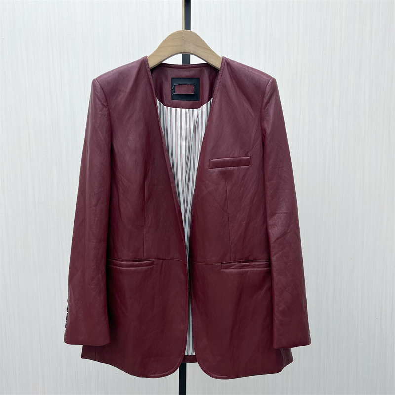 KA●2025秋季新品 皮衣西装外套女时尚休闲经典宽松通勤西服6092