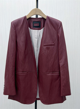 KA●2025秋季新品 皮衣西装外套女时尚休闲经典宽松通勤西服6092