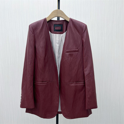 KA●2025秋季新品 皮衣西装外套女时尚休闲经典宽松通勤西服6092