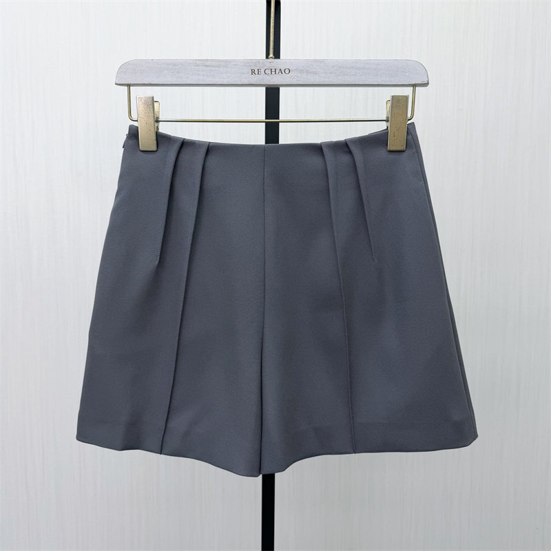 乂●2026春季新品 西装短裤女高腰显瘦宽松休闲通勤a字阔腿裤0162