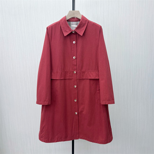 风衣女中长款 新品 宽松休闲简约单排扣大衣外套3023 2025春季