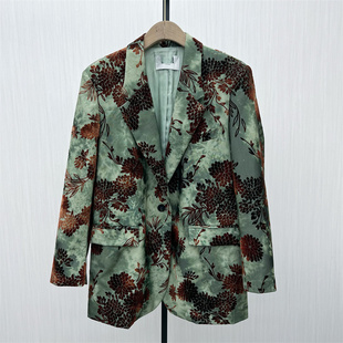 外套女时尚 艾 碎花西装 新品 休闲通勤宽松百搭小西服817 2025秋季