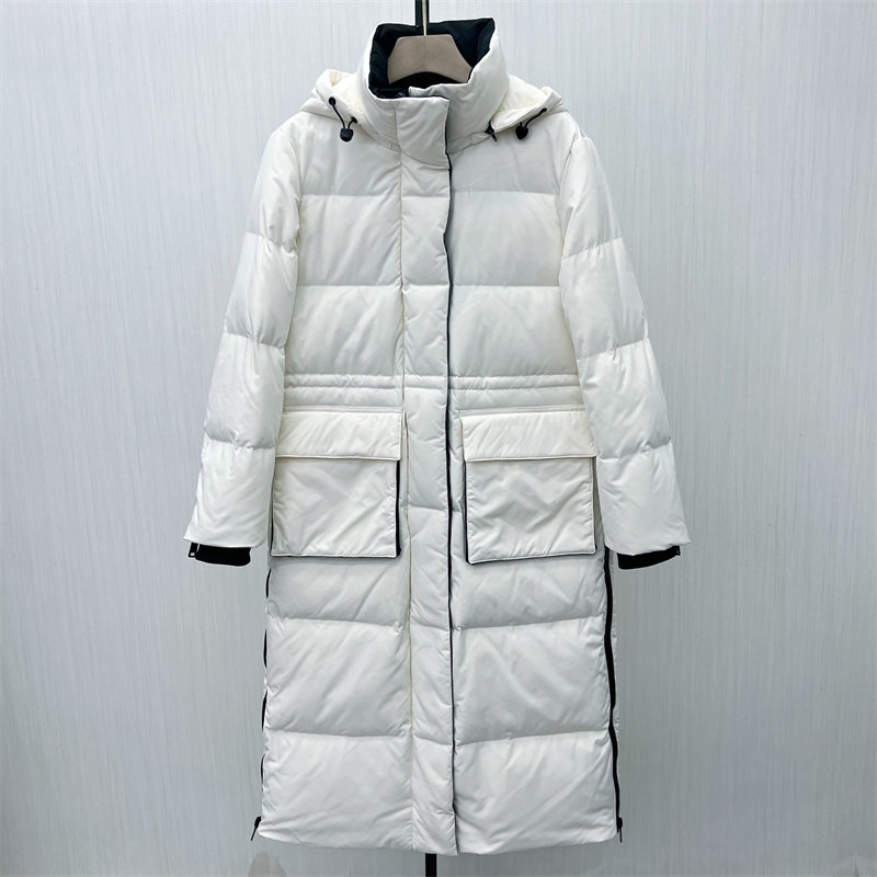 图●2025冬季新品 羽绒服女时尚长款宽松加厚保暖白鸭绒外套8750