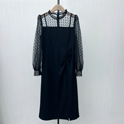 图●2025春季新品 镂空网纱连衣裙女气质小清新淑女显瘦长裙4226