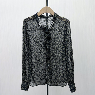 恩●2026春季新品 轻薄微透衬衫女法式气质宽松显瘦长袖上衣867