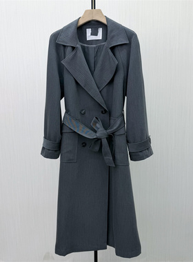 艾W●2026春季新品 风衣外套女宽松中长款英伦风休闲通勤大衣3214