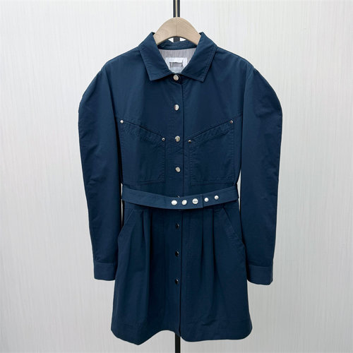 q熠●2026春季新品 风衣外套女宽松休闲百搭中长款工装夹克6501