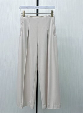 fei●2025冬季新品 西装阔腿裤女高腰显瘦直筒气质拖地长裤8069