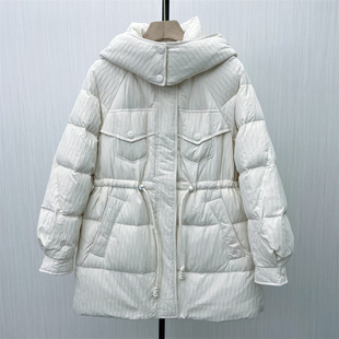 时尚 良月 羽绒服女中长款 新 宽松加厚百搭保暖外套8131 2025冬季