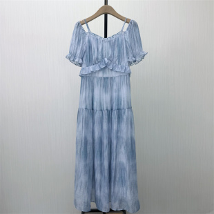 KA●2026夏季新品 法式短袖连衣裙女气质显瘦小清新a字茶歇裙6681