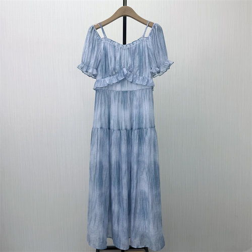 KA●2026夏季新品 法式短袖连衣裙女气质显瘦小清新a字茶歇裙6681