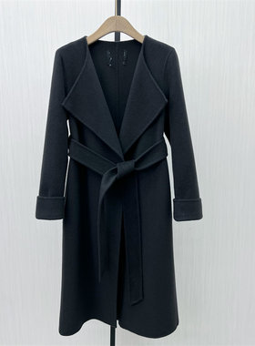 KA●2025冬季新品 双面呢大衣女长款气质宽松绵羊毛呢子外套6831