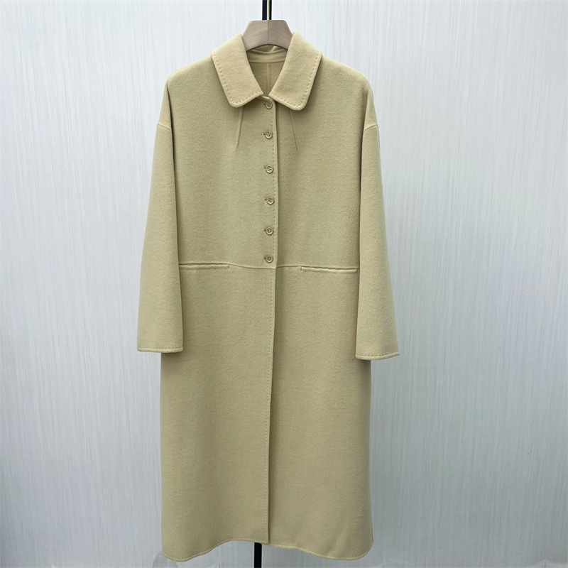 司●2025冬季新品 双面呢绵羊毛大衣女气质长款宽松呢子外套1530