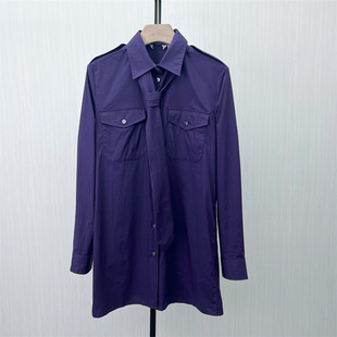 2025春季 女休闲小众宽松中长款 新品 衬衫 上衣269 慵懒风长袖 艾