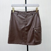 皮裙半身裙女高腰显瘦气质通勤百搭a字短裙116 新品 2025秋季