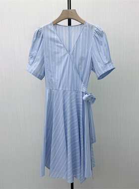 fei●2026夏季新品 条纹连衣裙女简约休闲通勤百搭显瘦衬衫裙6320