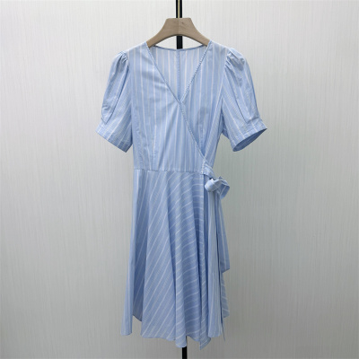 fei●2026夏季新品 条纹连衣裙女简约休闲通勤百搭显瘦衬衫裙6320