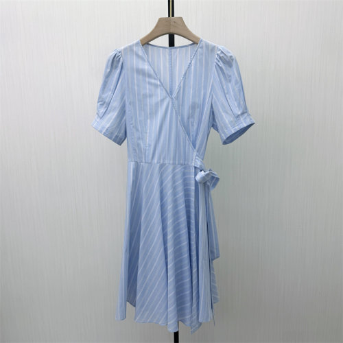 fei●2026夏季新品 条纹连衣裙女简约休闲通勤百搭显瘦衬衫裙6320
