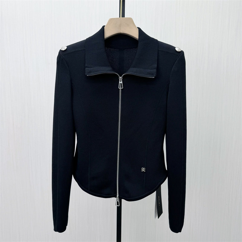 乂●2026春季新品 拉链针织衫女弹力修身显瘦毛衫开衫上衣0662