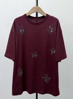 KA●2026夏季新品 短袖t恤女中长款宽松休闲百搭慵懒风上衣9132