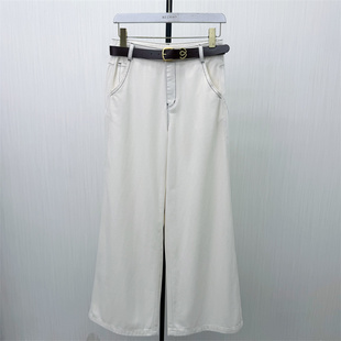 良月●2026春季新品 阔腿牛仔裤女高腰显瘦宽松直筒休闲长裤9319