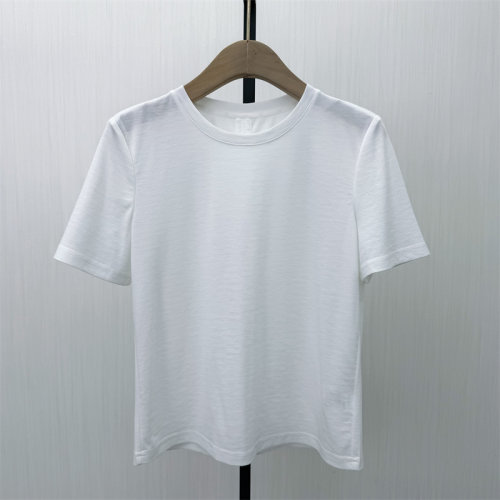 良月●2026夏季新品 纯色T恤女简约宽松日常百搭显瘦短袖上衣6427