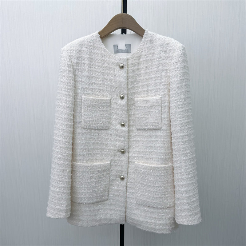 迪●2026春季新品 小香风西装外套女气质通勤粗花呢西服夹克1709