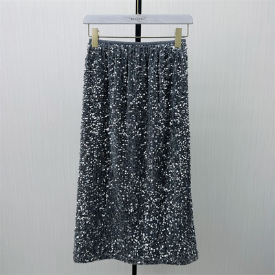 fei●2026春季新品 亮片半身裙女高腰显瘦气质通勤直筒长裙5031