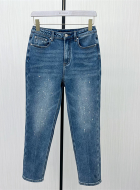 图●2025秋季新品 直筒小脚牛仔裤女高腰显瘦修身长裤铅笔裤5813