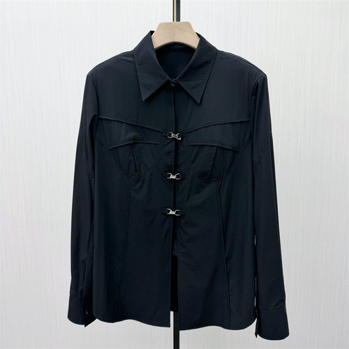 S●2026春季新品 法式长袖衬衫女小众气质别致宽松打底上衣863