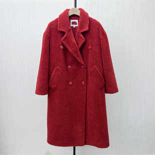 呢子大衣女气质长款 新品 宽松通勤毛呢厚外套8300 2025冬季 fei