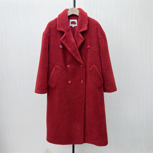 fei●2025冬季新品 呢子大衣女气质长款宽松通勤毛呢厚外套8300