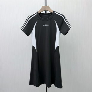 短袖 新品 连衣裙女休闲通勤百搭收腰显瘦T恤裙808 2026夏季